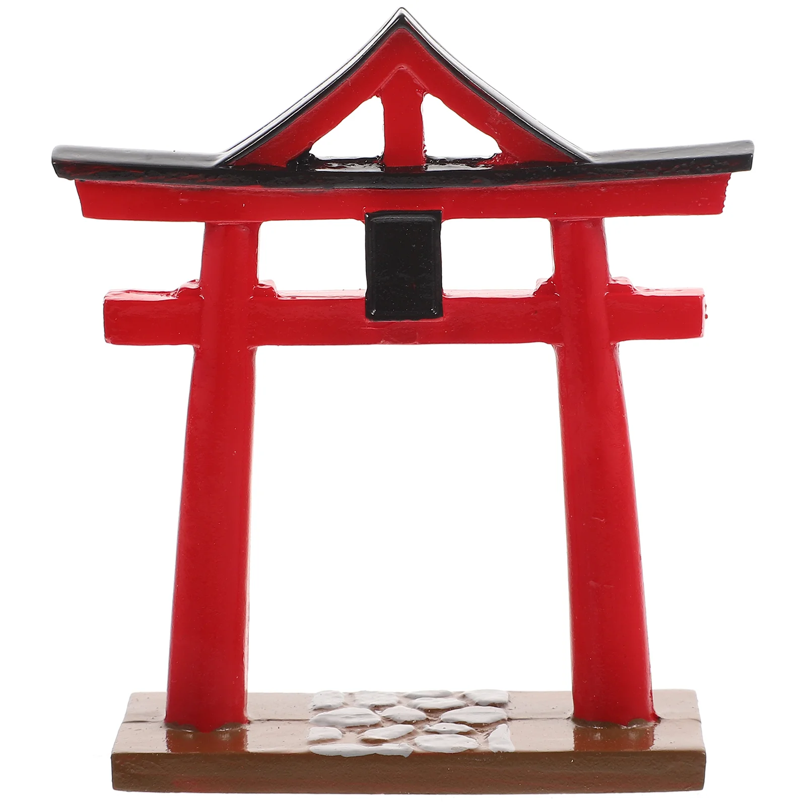 

Gate Torii Mini Japanese Miniature House Decor Shinto Garden Aquarium Shrine Zen Ornament Figurines Resin Tank Model Accessories
