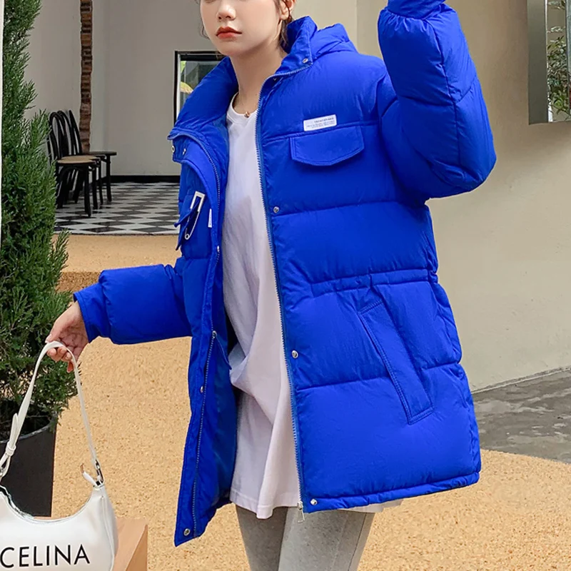 New Fashion 2022 Women Winter Jacket Warm Parkas Female Coat Cotton Padded Parka Jacket Hooded Outwear Women Clothing