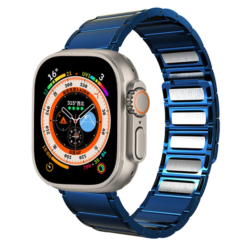 Latest Stainless Steel for Apple Watch 8 45mm 41MM Magnetic Strap Bracelet for Iwatch Ultra 49MM 7 6 5 4 SE 44MM 40MM 42MM 38MM