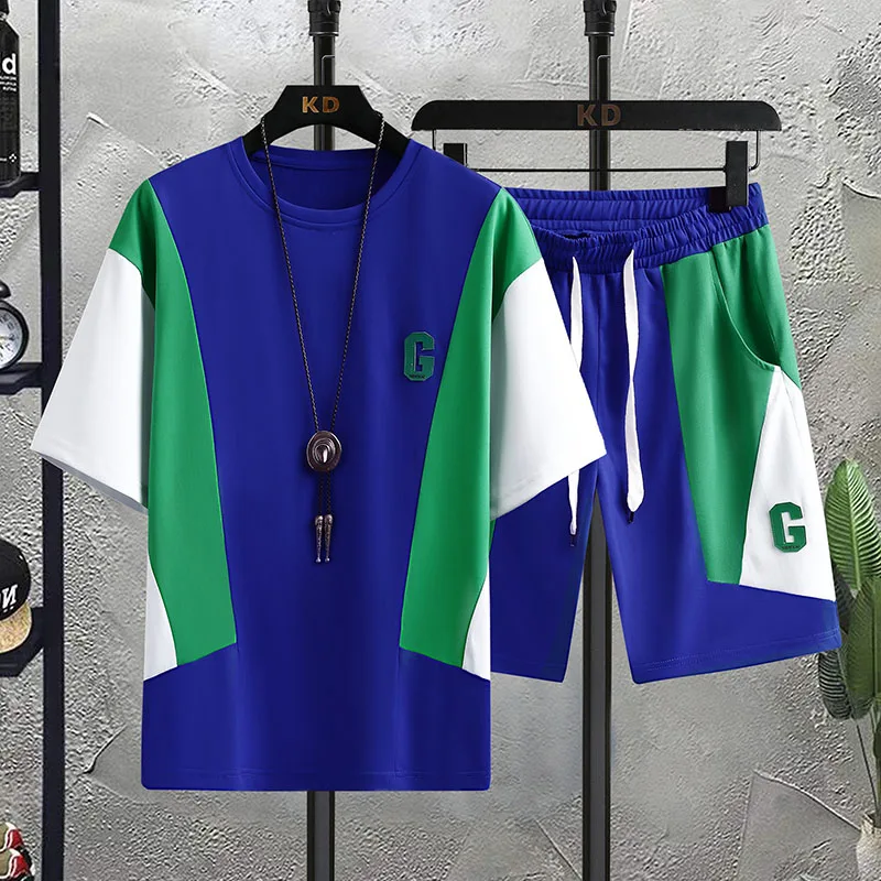 Костюм для пары из 2 предметов с вафельным принтом коротким - Цена: 32.76