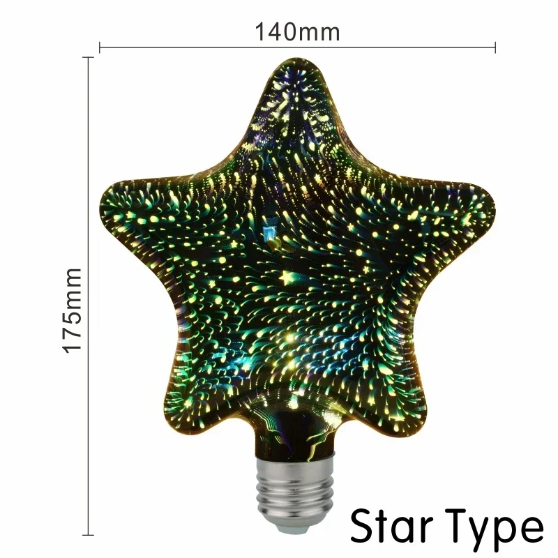 

3D LED-лампа «Звезда» E27