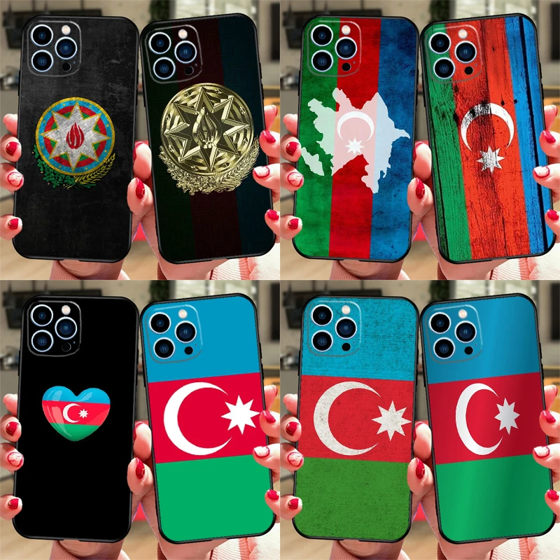 Бампер с флагом Азербайджана буты чехол для телефона iPhone 13 12 11 Pro Max XR XS X 7 8 Plus Mini