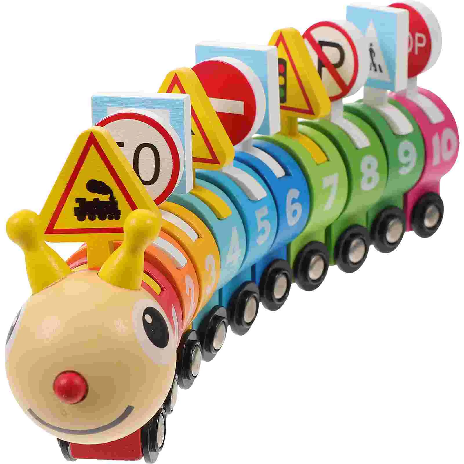 

Wooden Train Toy Educational Learning Toy Color Cognition Toy Fine Motor Skill Development Toy