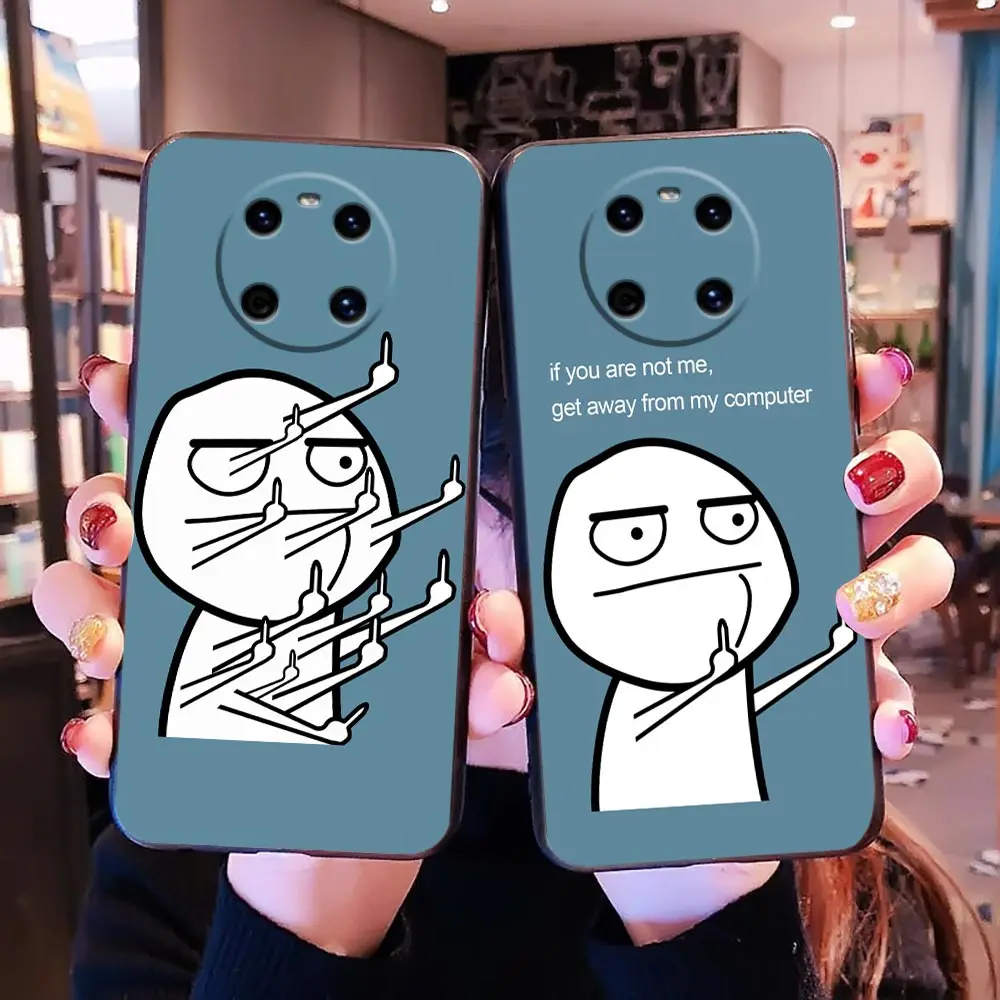 

Funda Case For Honor X9 X9A X8 X7 5G Huawei Y9 Y8 Y8P Y7 Y7A Y7P Y6 Y6S Y5P Y6P Pro V20 V10 V9 Case Funny Cartoon Middle Finger