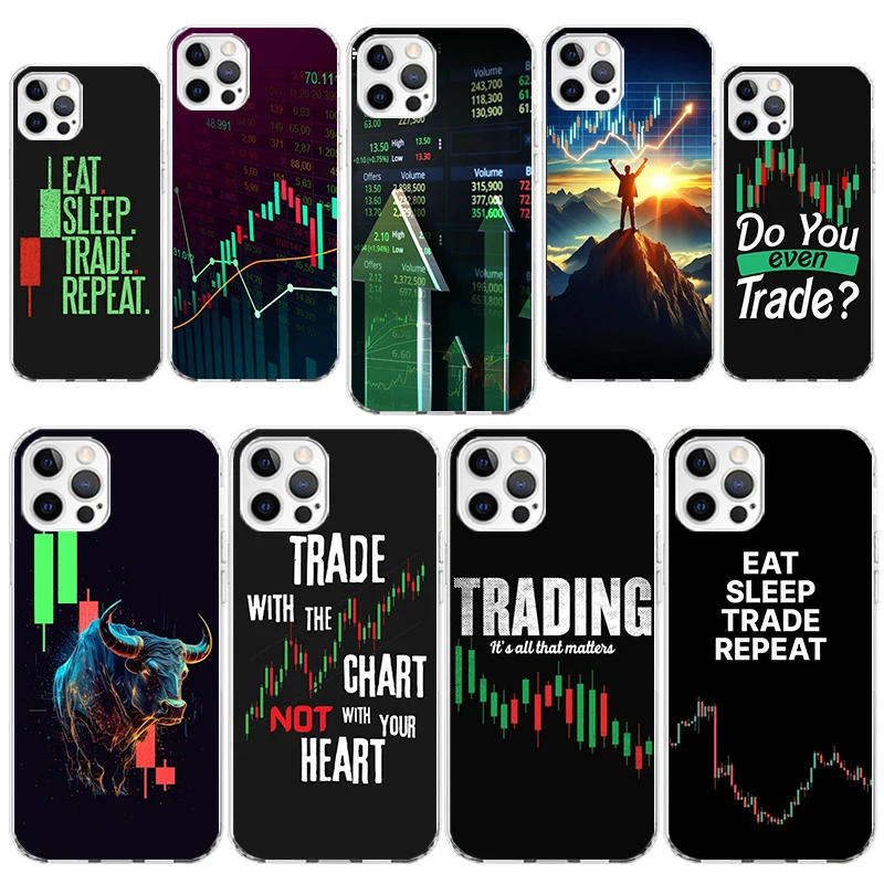 Чехол для телефона Trade Investment Forex Stock Market iPhone 16 15 14 Plus 13 12 Mini 11 Pro Max X XS XR 7 8 + SE Apple Soft