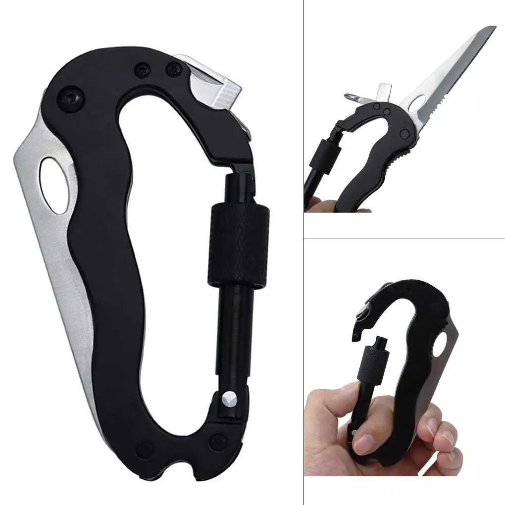 

5 в 1, открывалка для бутылок, с карабином