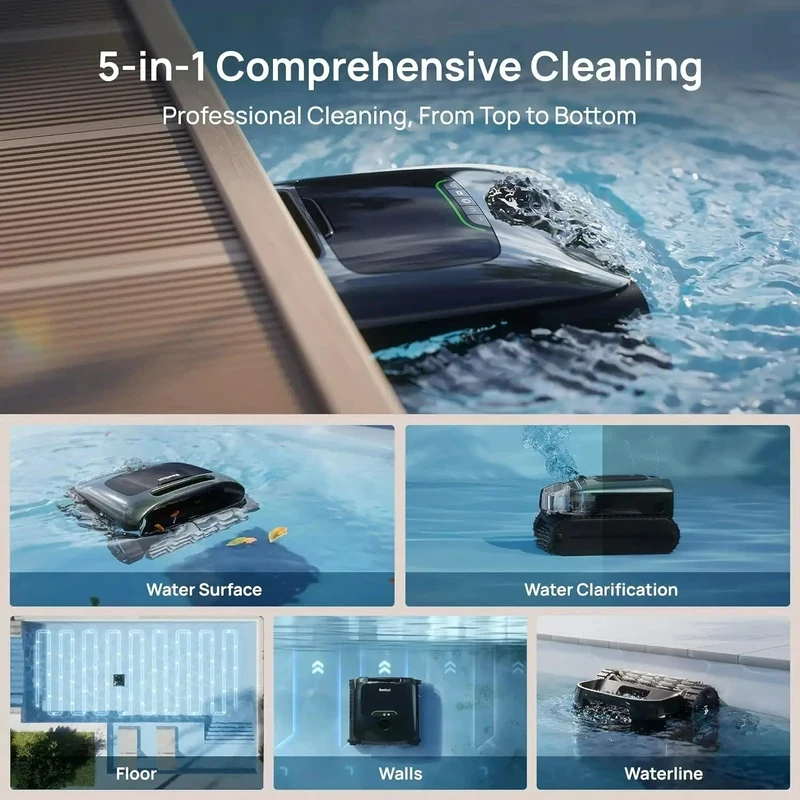 Фото Робот-пылесос для бассейнов Beatbot AquaSense 2 Pro, Suace Parking, с управлением через приложение, для бассейнов площадью до 3875 кв. футов №2