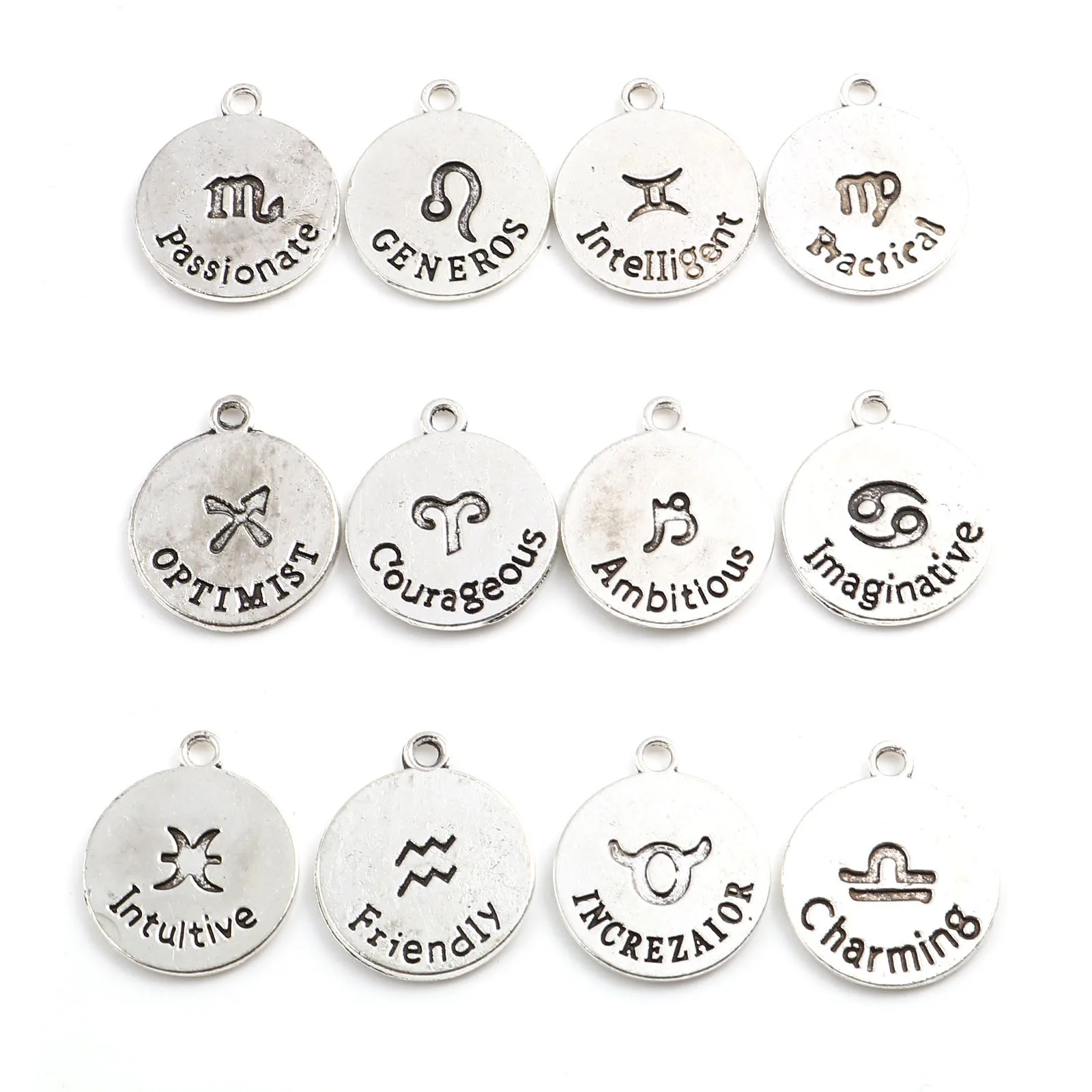 Винтажные подвески Круглые разноцветные созвездие металлические сделай сам