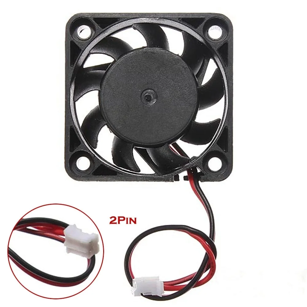 

2Pcs 12V Mini Cooling Computer Fan - Small 40mm x 10mm DC Brushless 2-pin