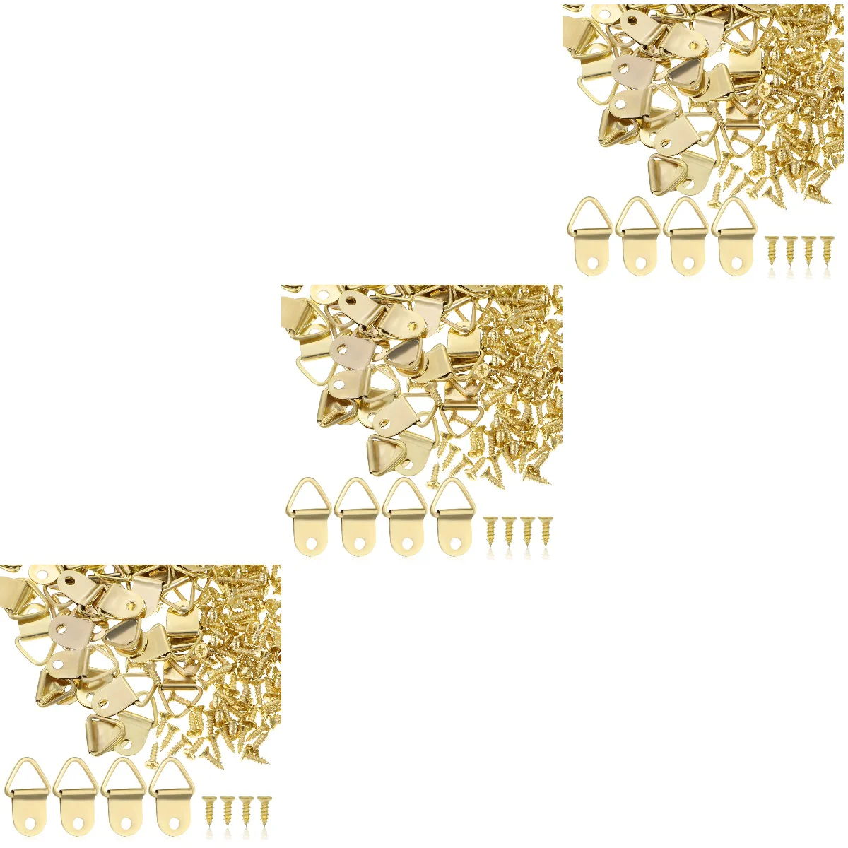 

3 Sets Fine Workmanship Useful Practical Sturdy Photo Frame Hooks with Screws Frame Hooks with Screws