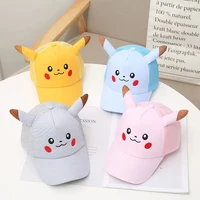 anime pokemon cartoon hat pikachu childrens net hat cute boysgirls sun hat decoration childrens decoration gift