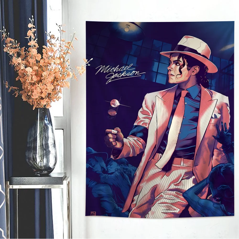 80-е поп-певец M-Michael J-Jackson гобелен с художественным принтом японский настенный