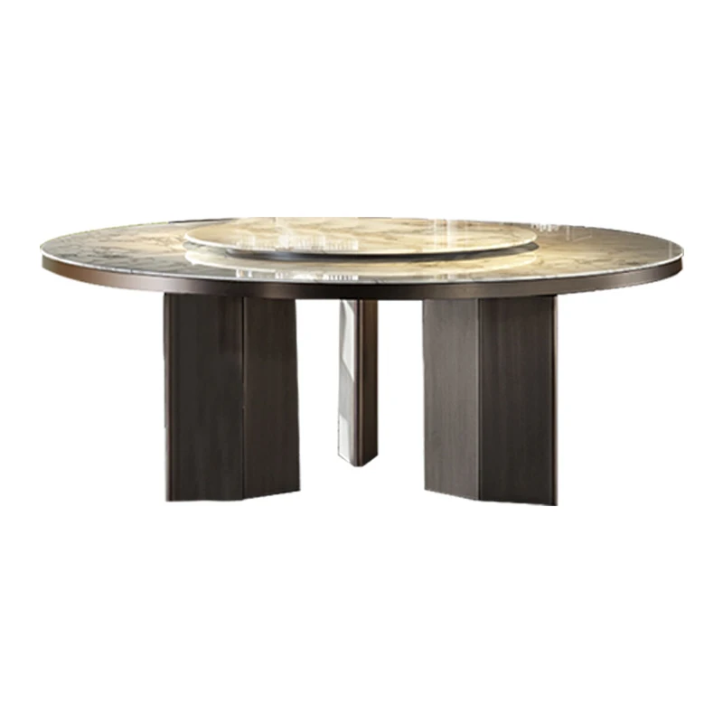

Italian dining table modern minimalist light luxury style stainless steel marble Nordic minimalist home dining table