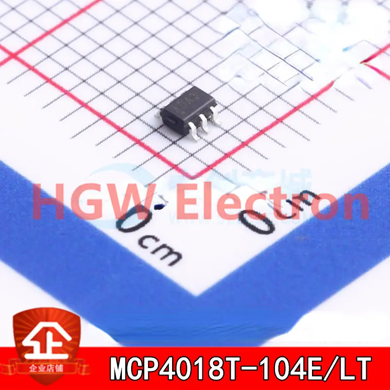 10pcs New and original MCP4018T-104E/LT Screen printing:AD** SC70-6 Digital potentiometer chip MCP4018T-104E/LT SC70-6 AD**