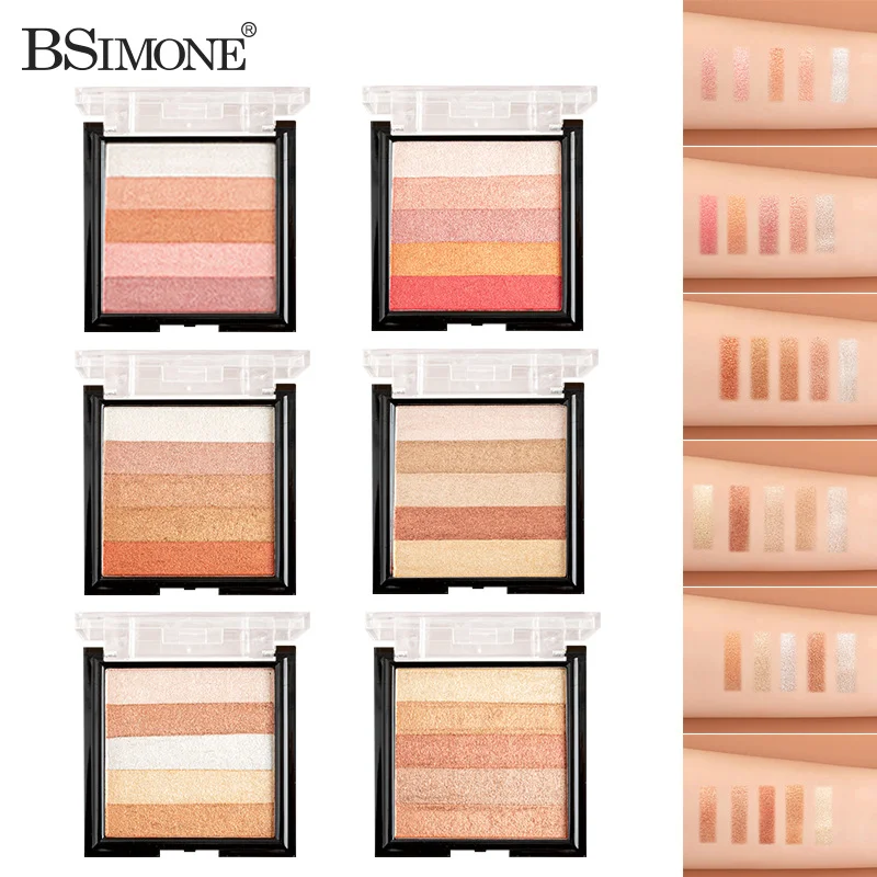 

BSIMONE 5-colors Soft Eye Shadow Plate Pearlescent Matte Candy Color Waterproof Sweatproof Not Faint Long Lasting Cosmetics