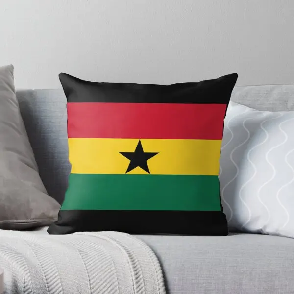 

Ghanaians Flag Ghana Flag T Shirt Scar Printing Throw Pillow Cover Car Bed Office Home Comfort Square Throw Pillows not include