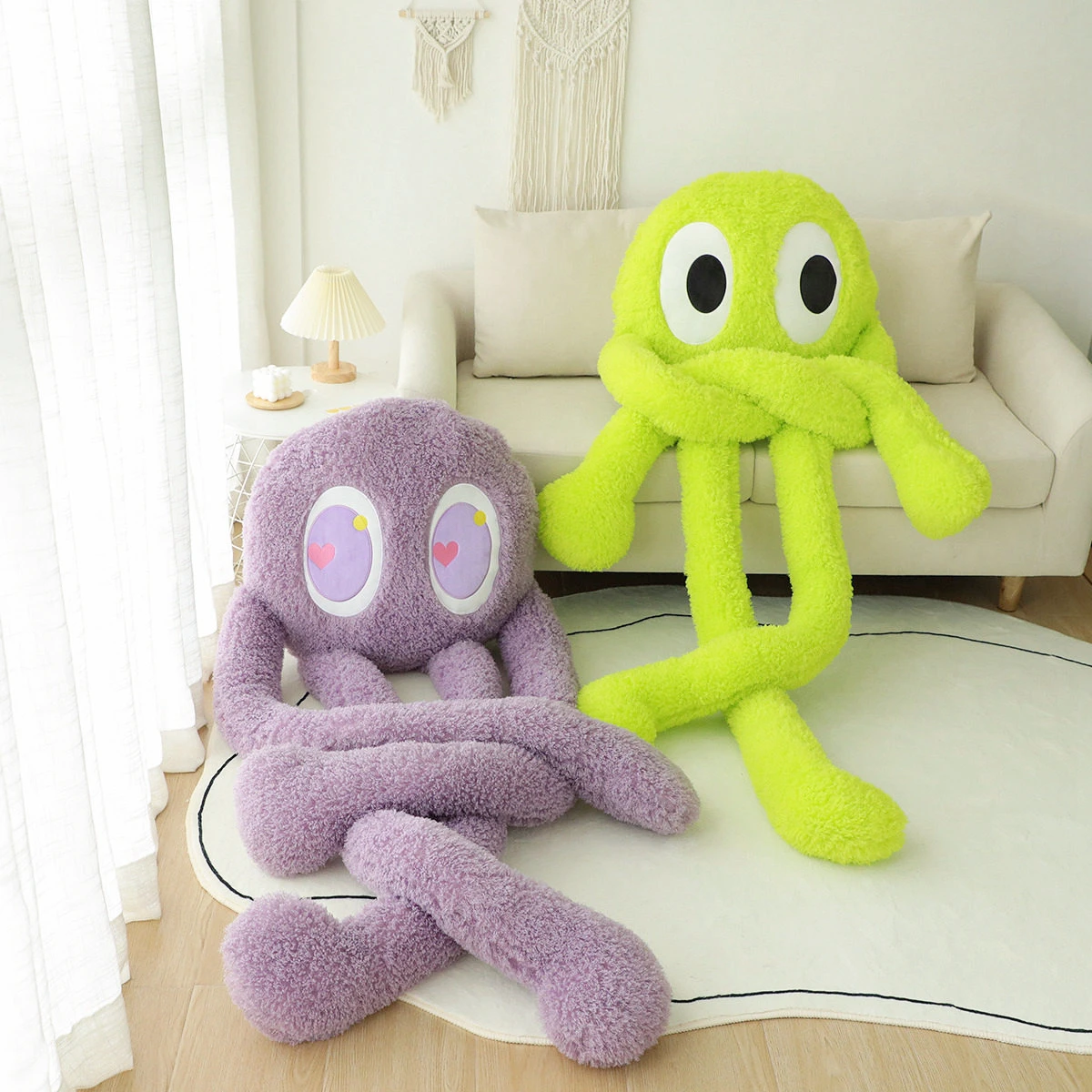 

Long Legged Cute Octopus Cartoon Plush Filled Toy Big Eyed Doll Soft Animal Home Sofa Cushion Children Christmas Gift