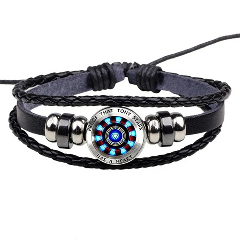 

New Fashionable Men and Women Hand Knitting Leather Beaded Bracelets, Exquisite Colorful Luminous Bracelets, Souvenir Gifts