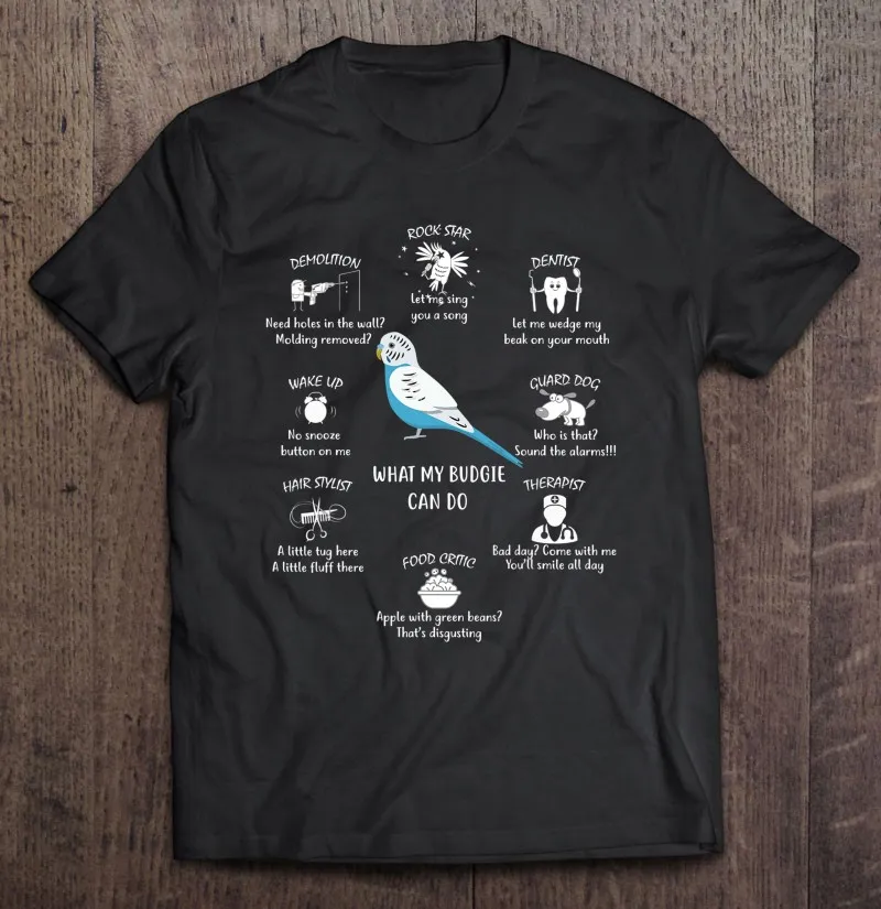 

Футболка My Talented Budgie, футболка Budgie для мужчин, графические футболки, футболка оверсайз, футболка оверсайз