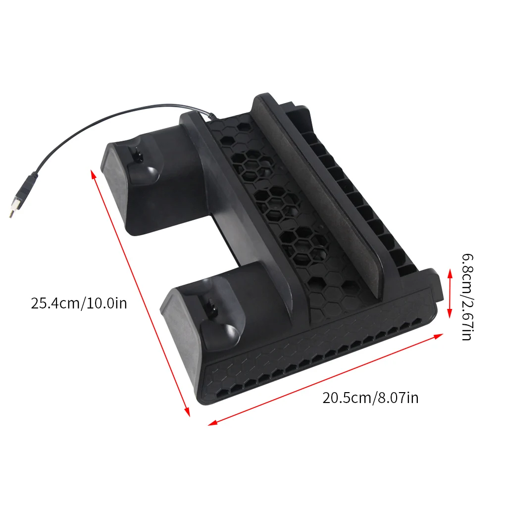 

Game Console Charging Stand USB Cooling Fan Game Controller Charging Station Charger Replacement for PS4 SLIM PRO
