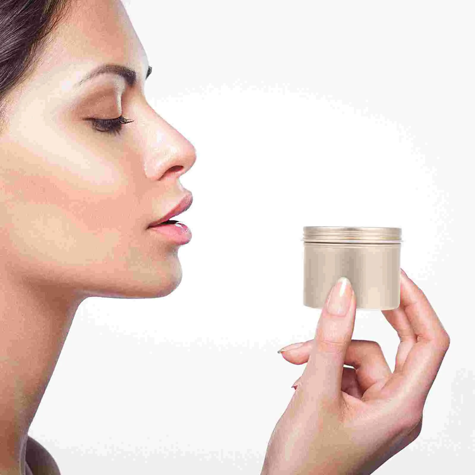 

Aluminum Box Travel Jar Cosmetics Cream Refillable Round Container Lid