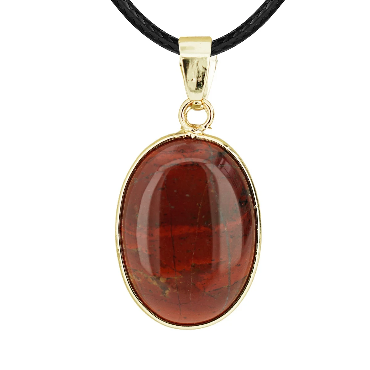 

Ellipse Red Jasper Pendant Necklace for Women Girl Healing Chakra Yoga18X25MM Oval Stone Jewelry Wholesale