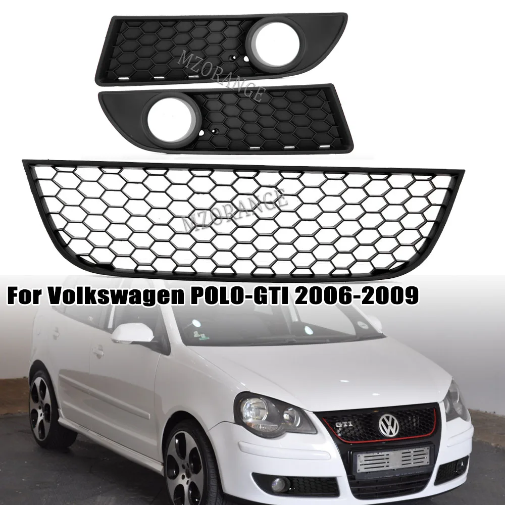 

for vw polo 9n3 Car Fog Light Vent Grill Cover for VW POLO-GTI 2005 2006 2007 2008 2009 MK4 9N3 Front Bumper Lower Grille