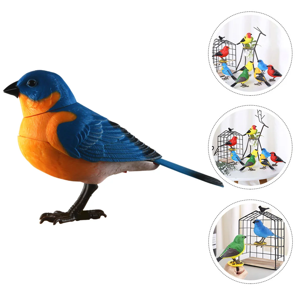 

Electric Acoustic Interactive Bird Toy Funny Plastic Bird-shape Adornment