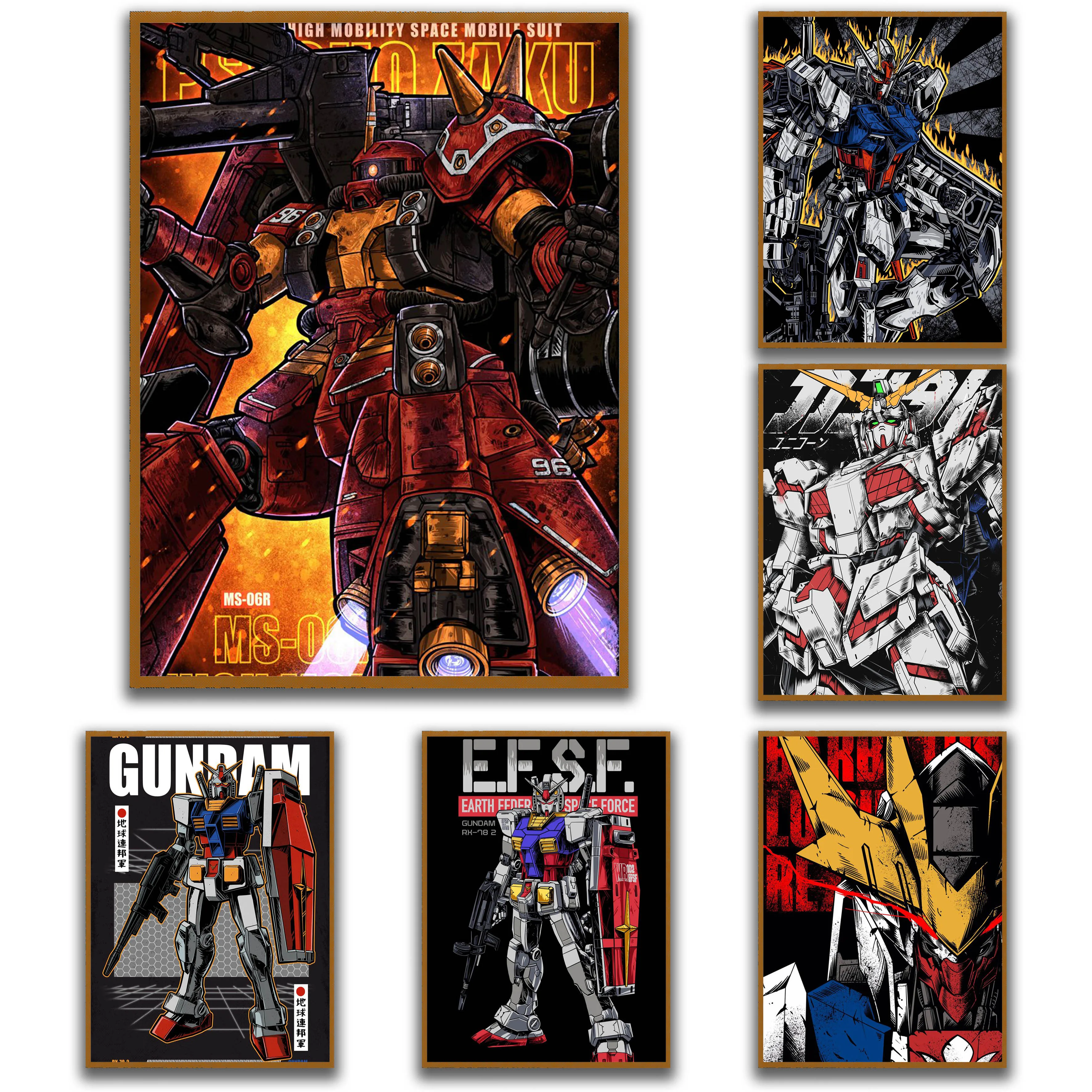 

Anime Gundam Poster Canvas Wall Art Decoration Prints for Living Kid Children Teens Room Home Bedroom Decor Painting Ys03