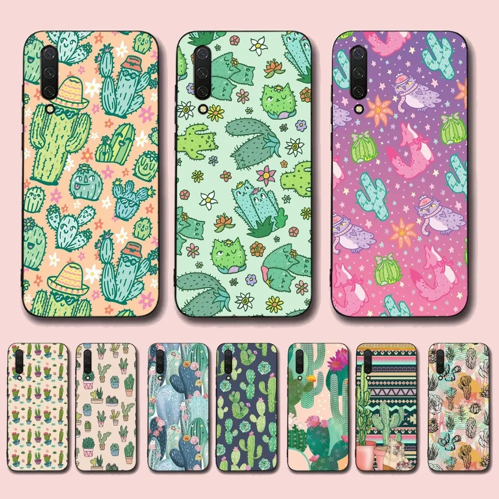 

Cactus Flower Plant Phone Case For Xiaomi Mi 5X 8 9 10 11 12 lite pro 10T PocoX3pro PocoM3 Note 10 pro lite
