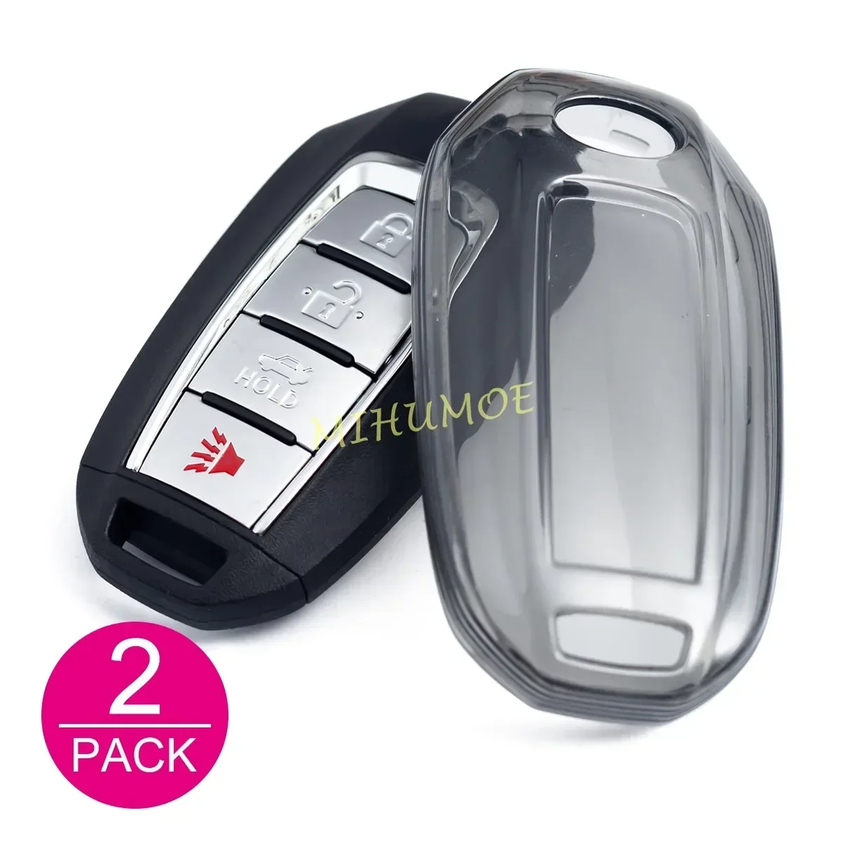 Для 2019-2025 Infiniti Q50 Q60 QX50 QX55 QX60 Черный Прозрачный Автомобильный Брелок Чехол Брелок Кольцо Аксессуары 2024 2023 2022