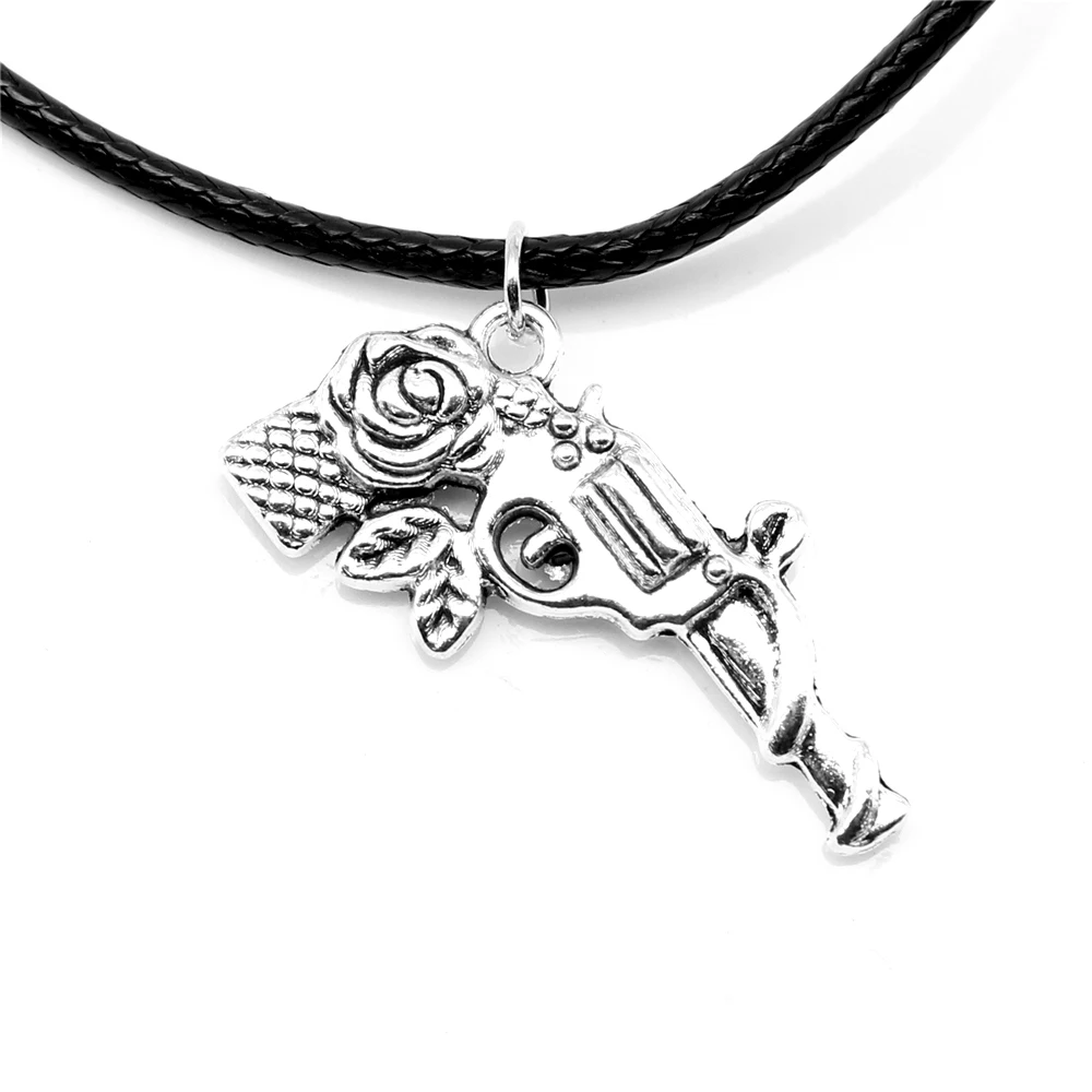 

1pcs Antique Silver Color 15x33mm Gun Necklace Handmade Jewerly Diy
