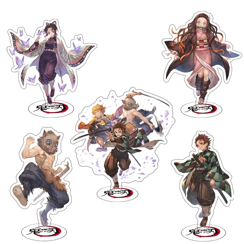 

Kawaii Demon Slayer Acrylic Stand Cute Kpop Anime Ornaments Kimetsu No Yaiba Nezuko Kamado Tanjirou Figure Model Plate Holder