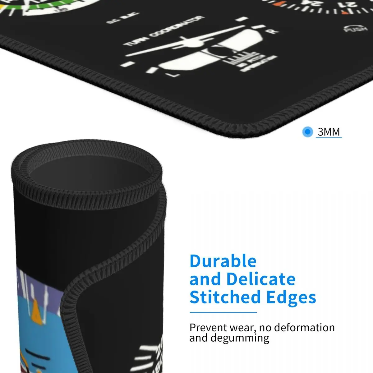 Коврик для мыши с шестью циферблатами в кабине резиновый нескользящий коврик