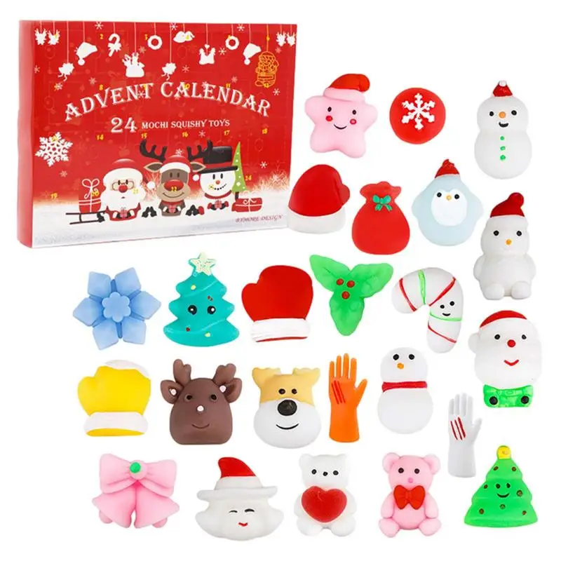 

Christmas Advent Calendar 2022 24 Days Reindeer Santa Snowman Squishy Christmas Advent Calendar Christmas Countdown Calendar