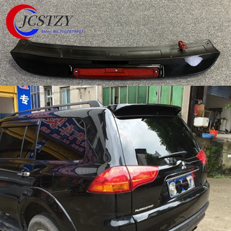 

ABS Plastic Unpainted Primer Tail Wing Rear Spoiler For Mitsubishi Pajero Montero 2009-2016 Rear Wing Spoiler With Led Light