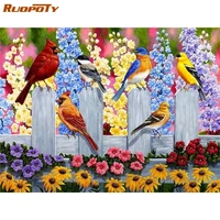 ruopoty picture by number bird handpainted kits diy oil painting by numbers animal on canvas decoration unique gift