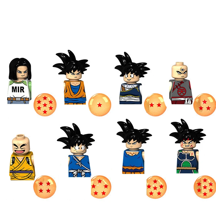 Игрушечные строительные блоки 4/6/8 шт./набор Драконий жемчуг аниме Гоку Вегета