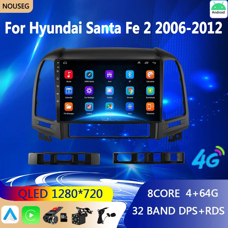 

Android Car Radio Carplay for Hyundai Santa Fe 2 2006 - 2012 Multimedia Player 2 Din Carplay Stereo GPS 2din DVD Head Unit