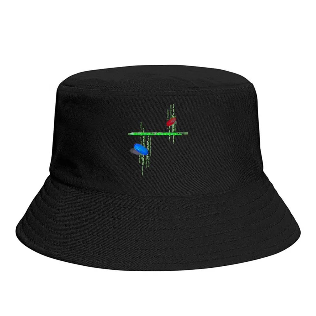 

Blue Pill Red Pill The Matrix Unisex Bucket Hat Outdoor Windproof Thick Panama Cap Visor Sun Hats Fisherman Caps