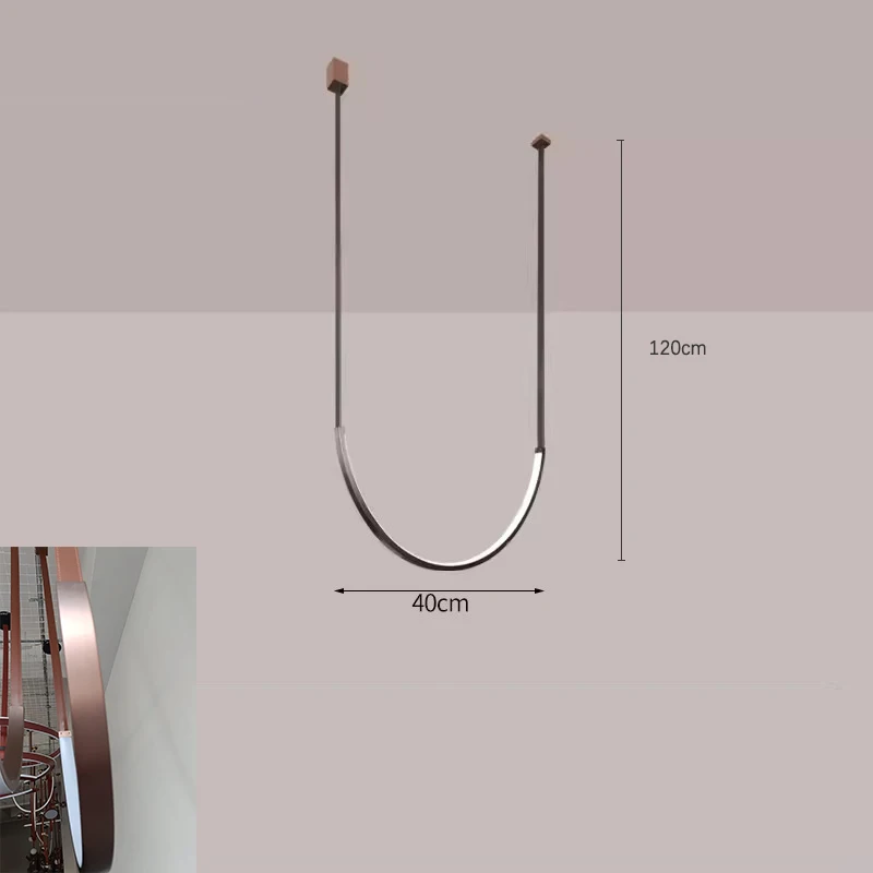 

Современный минималистский дизайнерский поясной светильник, креативное искусство, гостиная, ресторан, подвесной светильник