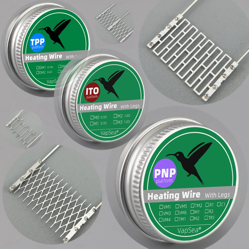 Spiral/Mesh/Ceramic Resistances Heating Wire Core With Legs Coil DL/MTL/RDL For PNP VM1 TPP DM1 ITO M2 Platform SubOhm Coils