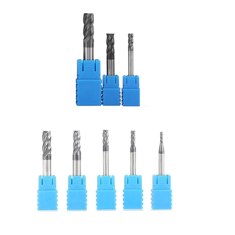 

3 Pcs 4 6 8 Mm Carbide End Mill 4 Flutes End Mill Set & 5 Pcs Tungsten Carbide End Mill