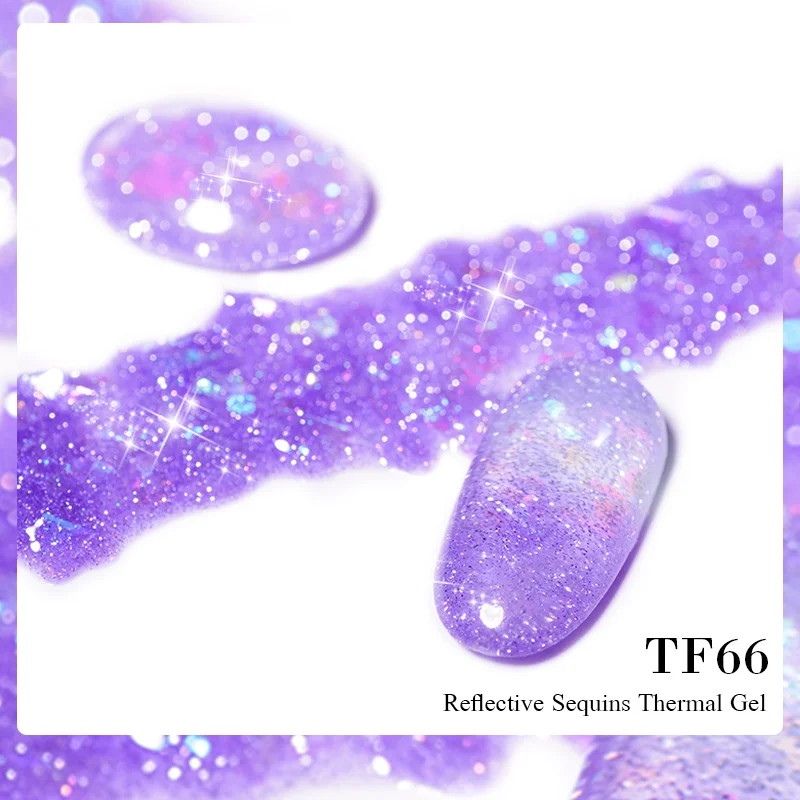 MEET ACROSS Сияющие искусственные блестки фиолетовые полуперманентные Лаки