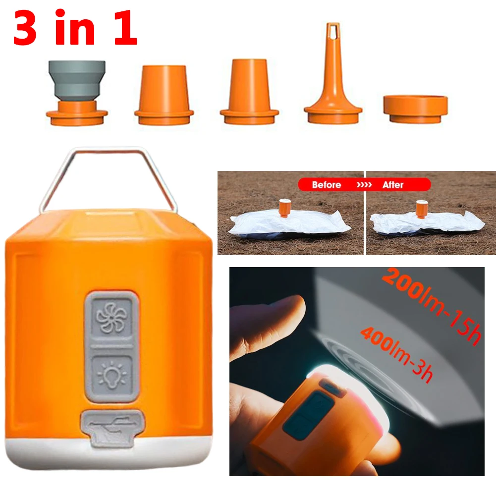 

Портативный Электрический надувной насос, многофункциональный, для кемпинга, освежитель воздуха, USB зарядка, уличный воздушный насос для кровати, лодки