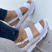2022 women summer platform sandals buckle strap open toe thick bottom punk ladies casual flats beach shoes sandalias de mujer