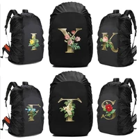 backpack rain cover 20l 70l waterproof outdoor accessories dustproof camping hiking raincover golden flowe pattern backpack case