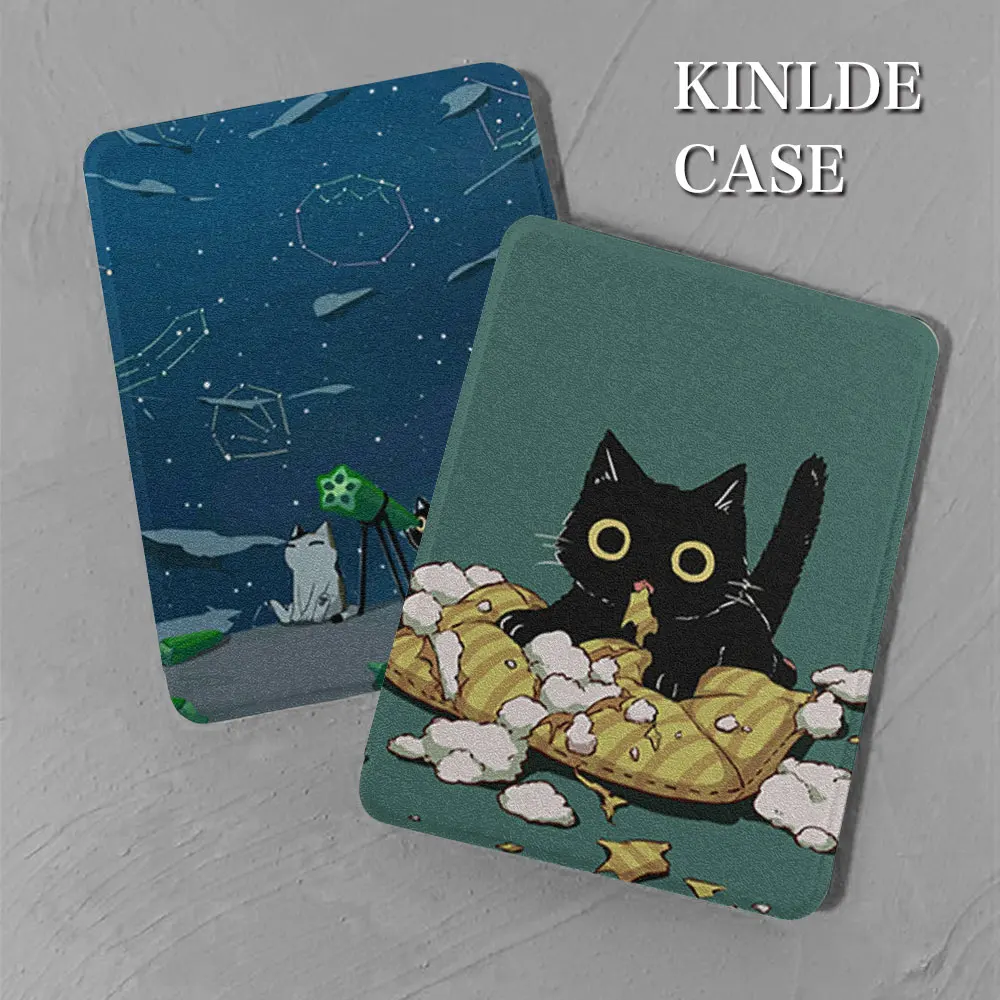 Kindle чехол кошки и цветы paperwhite3th 4th 5th 2014voyage 2022 11th 10th 9th generation Oasis 2 3 funda 2021