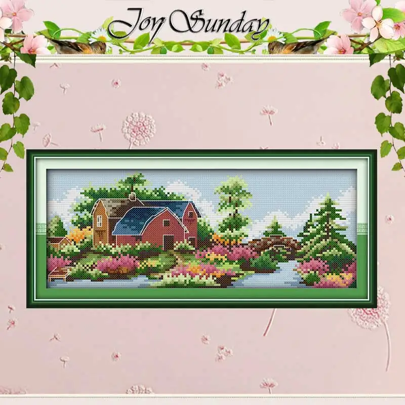 Набор для вышивки крестиком набор сделай сам с изображением замка на четыре