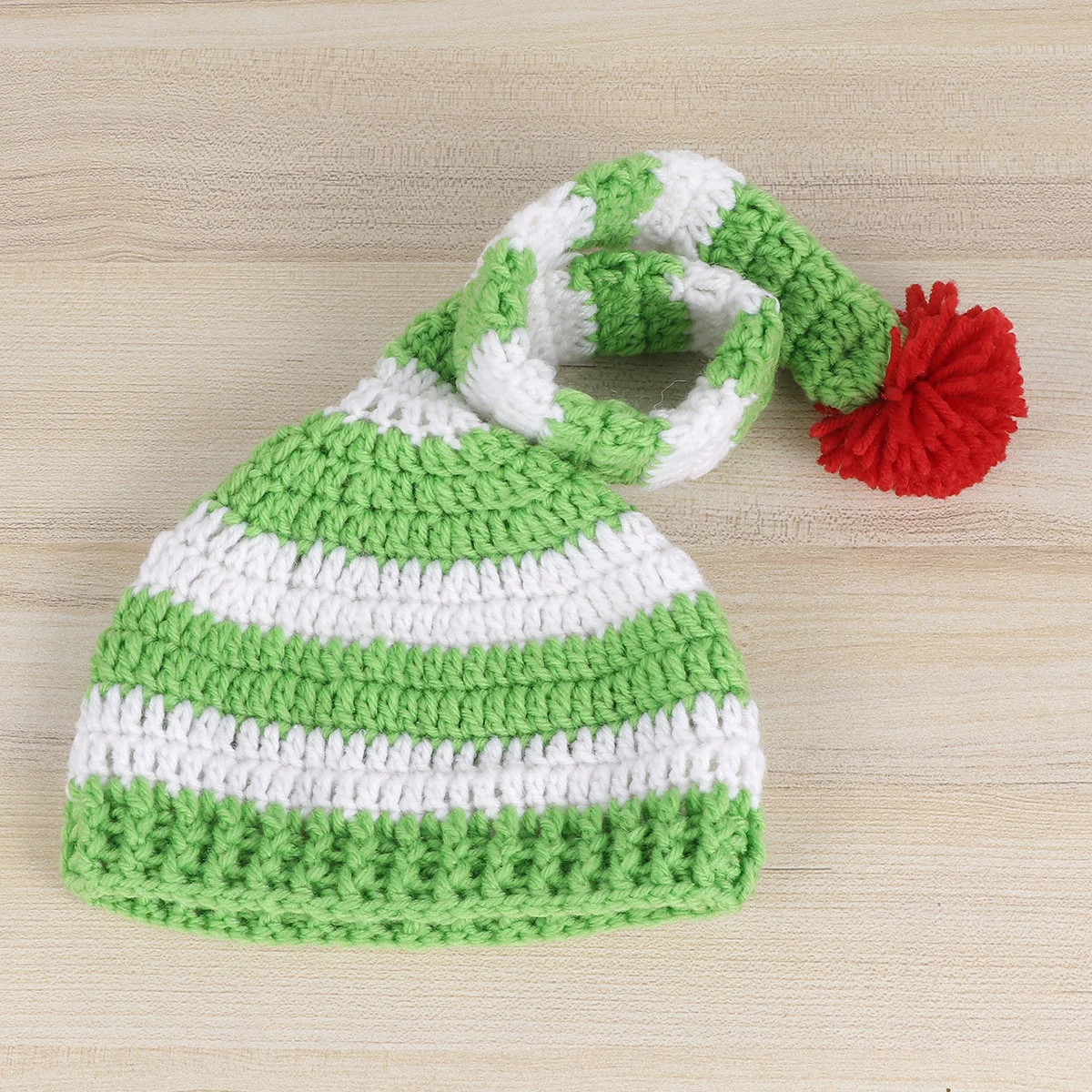 

1 PC Knit Beanie Christmas Cozy Warm Knitted Cap Winter Headgear with Pompom for Kids